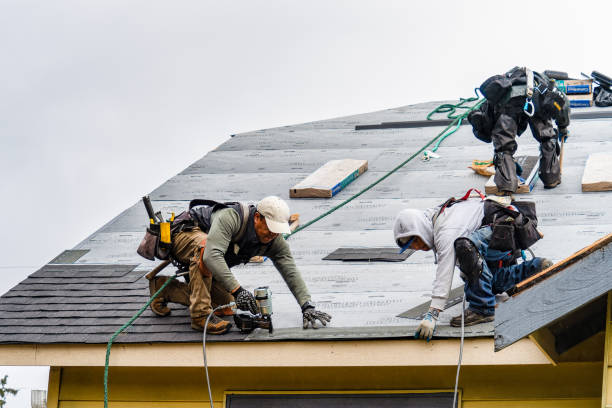 Professional Gutter Installation technician working in Friedens, PA